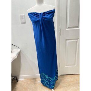 Contour Maxi blue sleeveless dress size large